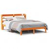 vidaXL sengeramme uden madras 120x190 cm massivt fyrretr&aelig; gyldenbrun