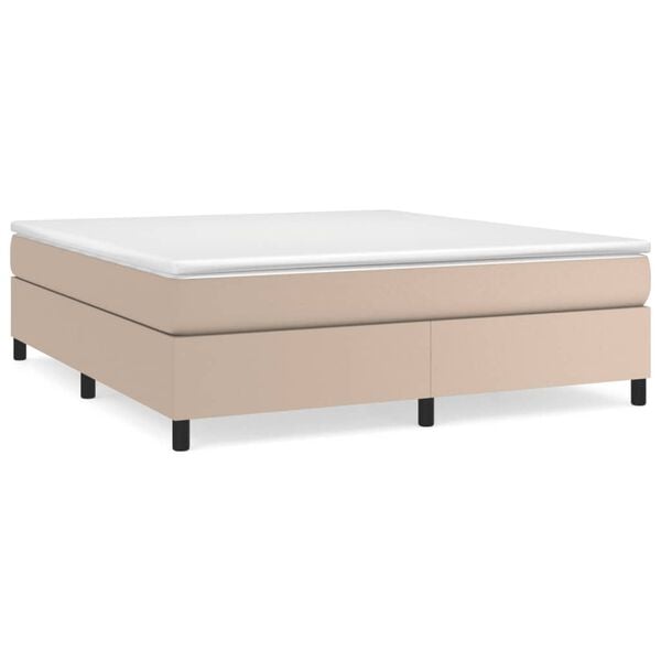 vidaXL Boxspring sengeramme 180x200 cm kunstl&aelig;der cappuccinofarvet