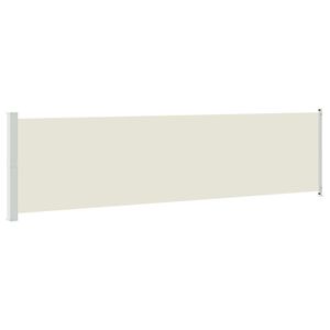 vidaXL sammenrullelig sidemarkise til terrassen 614x160 cm cremefarvet