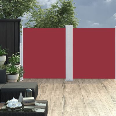 vidaXL sammenrullelig sidemarkise 170 x 600 cm rød