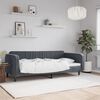 vidaXL daybed 100x200 cm velour mørkegrå