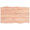 vidaXL bordplade 100x60x(2-4) cm naturlig kant behandlet tr&aelig; lysebrun