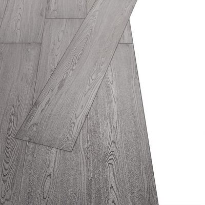 vidaXL ikke-selvklæbende gulvbrædder 5,26 m² 2 mm PVC mørkegrå