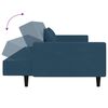 vidaXL 2-personers sovesofa med 2 puder fl&oslash;jl bl&aring;