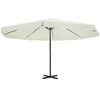 vidaXL parasol 500 cm aluminium hvid