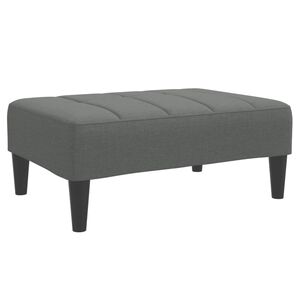 vidaXL fodskammel 77x55x31 cm stof m&oslash;rkegr&aring;