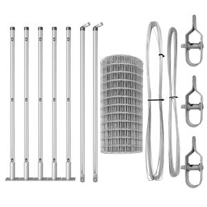 vidaXL Hegn med post S&oslash;lv 0,4 x 10 m St&aring;l