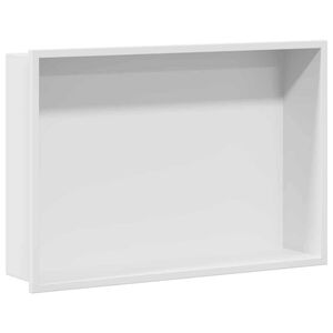 vidaXL Bruse Niche Hvid 45 x 30 x 9,5 cm Rustfrit st&aring;l