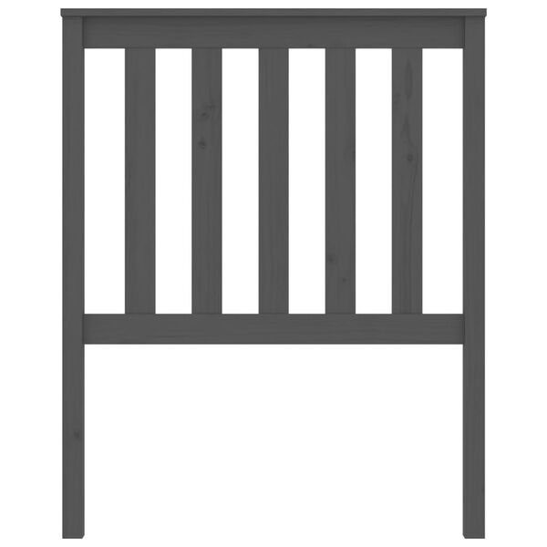 vidaXL sengegærde 81x6x101 cm massivt fyrretræ grå