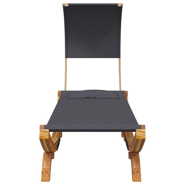 vidaXL loungeseng med baldakin 100x200x126 cm bøjet træ antracitgrå