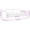 vidaXL daybed med madras 90x200 cm stof cremefarvet