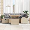 vidaXL Havesofa S&aelig;t 7 pcs Beige polyrattan