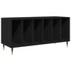 vidaXL Pladeskab Sort eg 100 x 38 x 48 cm Konstrueret tr&aelig;