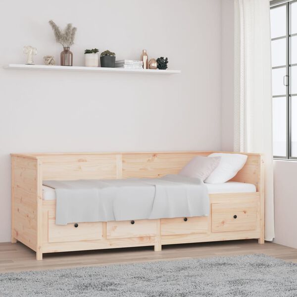 vidaXL daybed uden madras 90x200 cm massivt fyrretræ