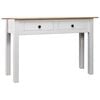 vidaXL konsolbord Panama-serien 110x40x72 cm massivt fyrretr&aelig; hvid