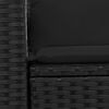 vidaXL 2-personers havesofa med hynder polyrattan sort
