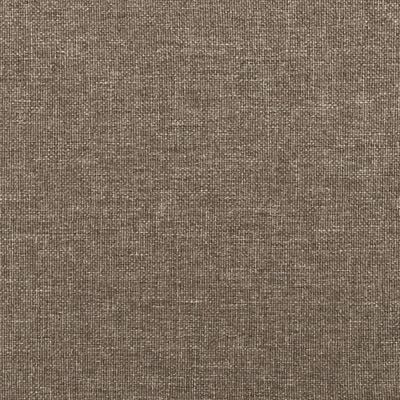 vidaXL sengegavl med kanter 203x16x118/128 cm stof gråbrun