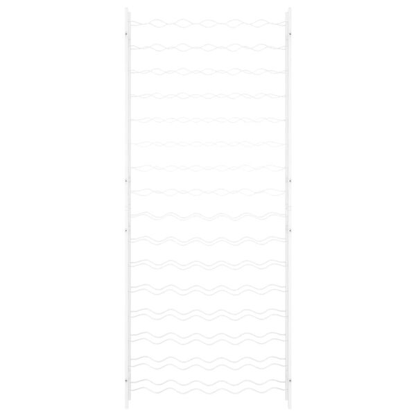 vidaXL vinreol til 96 flasker metal hvid