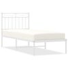 vidaXL sengeramme med sengegavl 80x200 cm metal hvid