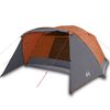 vidaXL 4-personers campingtelt med fortelt vandt&aelig;t gr&aring; og orange
