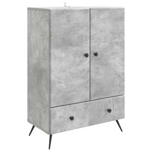 vidaXL Sideboard med skuffe Betongr&aring; 66 x 34,5 x 95 cm Konstrueret tr&aelig;