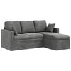 vidaXL Sofa M&oslash;rkegr&aring; 178 x 134 x 80 cm Fl&oslash;jl
