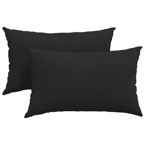 vidaXL Sofapuder 2 stk. Stof Sort 50 x 30 cm