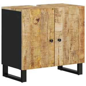 vidaXL vaskeskab 62x33x58 cm massivt mangotr&aelig; og konstrueret tr&aelig;