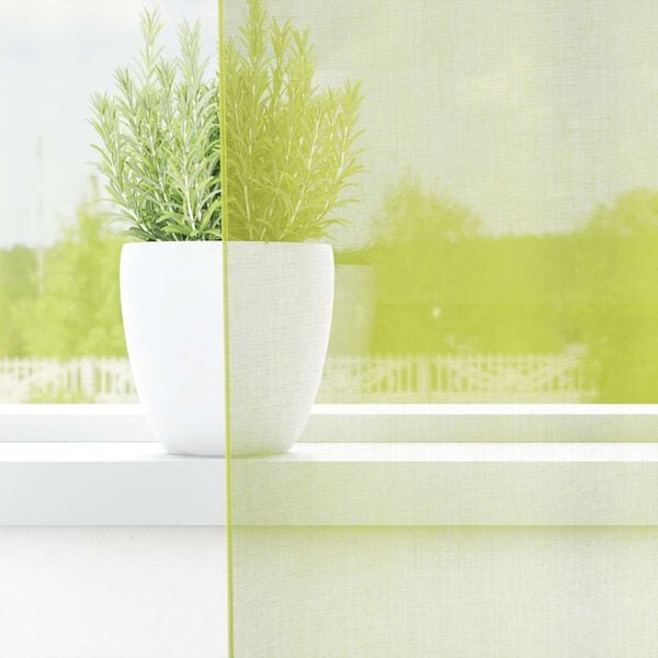 vidaXL voile-gardiner med fane i toppen 2 stk. &aelig;blegr&oslash;n