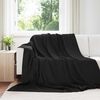 vidaXL Kastet&aelig;pper 6 pcs Sort 240 x 220 cm Fleece