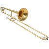 vidaXL trombone gul messing med guldlakering Bb