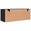 vidaXL væghængt skoskab 100x35x38 cm konstrueret træ sort