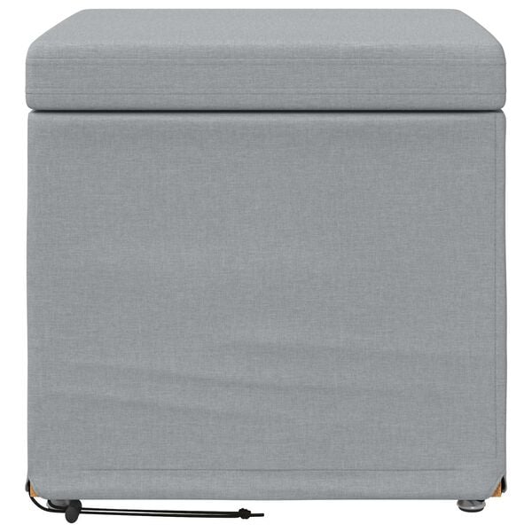 vidaXL Taburet Lysegr&aring; 41 x 41 x 40 cm Stof og konstrueret tr&aelig;