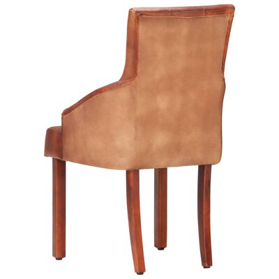 vidaXL spisebordsstole 2 stk. ægte gedelæder brun