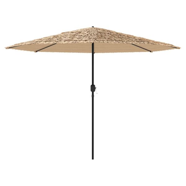 vidaXL haveparasol med st&aring;lstang 388x388x248 cm brun