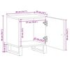 vidaXL sengebord 40x33x46 cm massivt mangotr&aelig; sort
