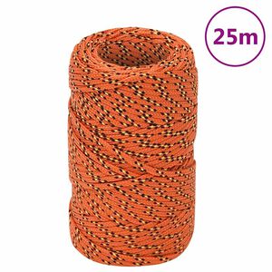 vidaXL tovv&aelig;rk til b&aring;d 2 mm 25 m polypropylen orange