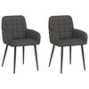 vidaXL Spisestole 2 pcs Kunstl&aelig;der Sort 57 x 50 x 85 cm