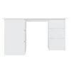 vidaXL skrivebord til hjørne 145x100x76 cm konstrueret træ hvid