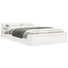 vidaXL sengeramme 120x190 cm Small Double massivt tr&aelig; hvid