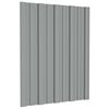 vidaXL Tagpanel 12 stk. Gr&aring; 60 x 45 cm Galvaniseret st&aring;l