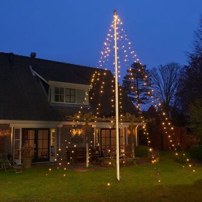 Ambiance julelys til flagstang 192 lysdioder 208 cm