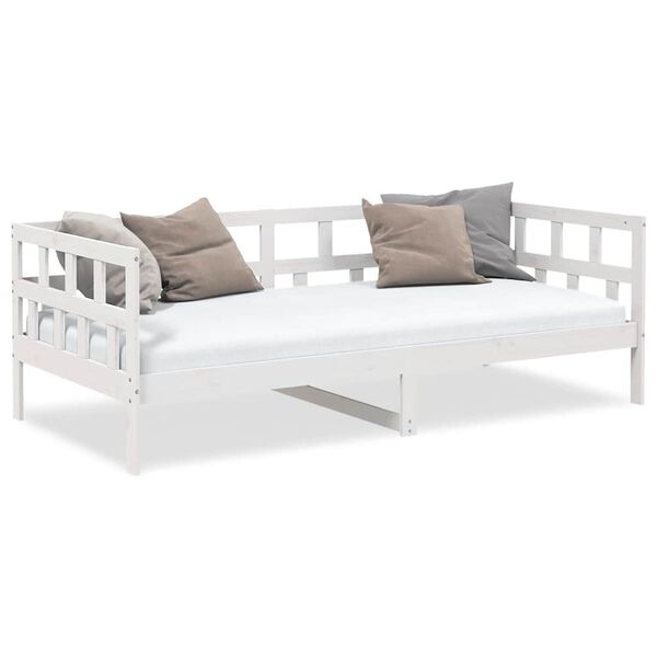 vidaXL daybed 90x200 cm massivt fyrretr&aelig; hvid