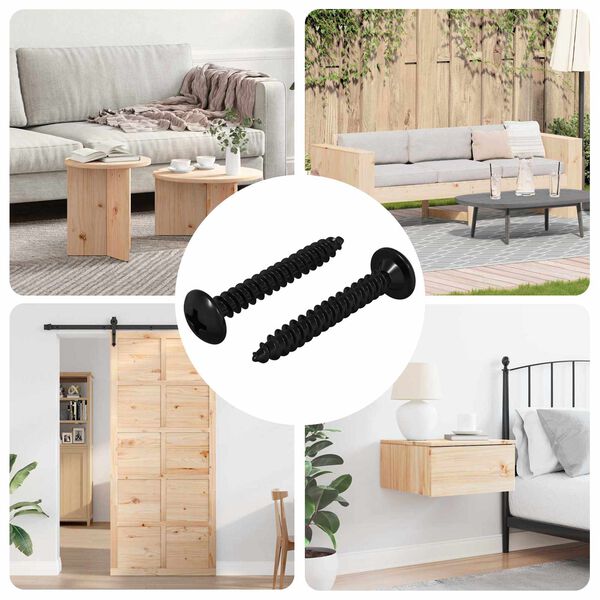 vidaXL Tapenagel 2 pcs Sort M4 x 28 mm St&aring;l