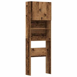 vidaXL vaskemaskineskab 64x24x190 cm konstrueret tr&aelig; gammelt tr&aelig;-look