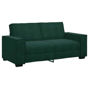 vidaXL 2-personers sofa 180x78x84 cm fl&oslash;jl m&oslash;rkegr&oslash;n