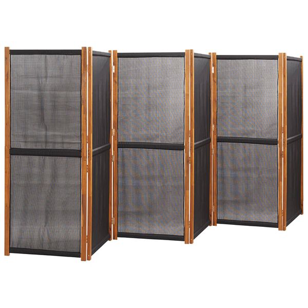 vidaXL 6-panels rumdeler 420x180 cm sort