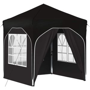 vidaXL Pop-up Festtelt 192 x 192 x 245 cm Sort