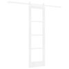 vidaXL Skyded&oslash;r ORKDAL Hvid 61 x 198,5 cm Massivt fyrretr&aelig; og glas