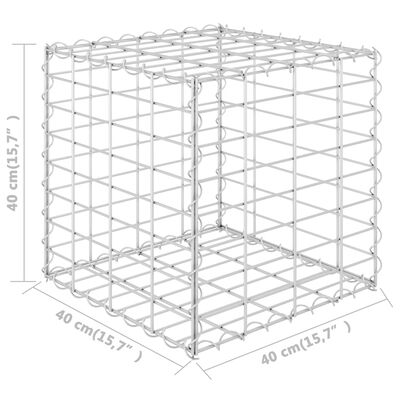 vidaXL gabion-plantekasse 40x40x40 cm kubeformet stål
